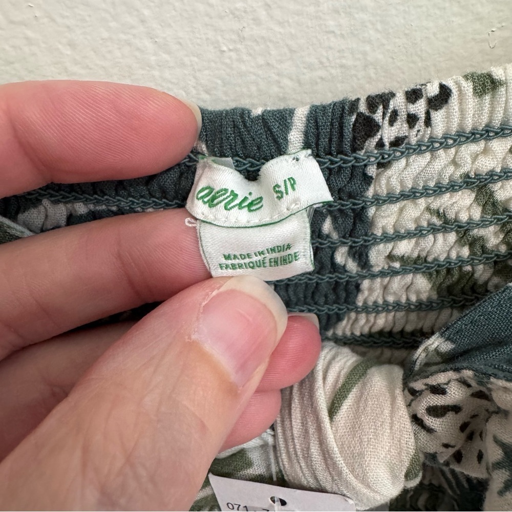Aerie NWT Palm Print Tropical Jumpsuit - Picture 4 of 7